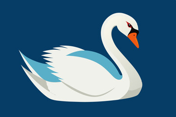 Swan  vector art and illustration
