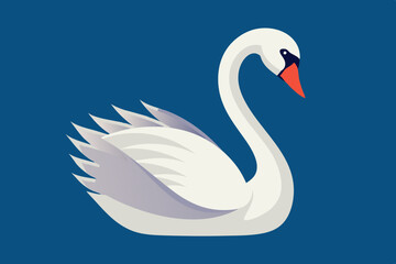 Swan  vector art and illustration