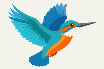kingfisher  vector art and illustration