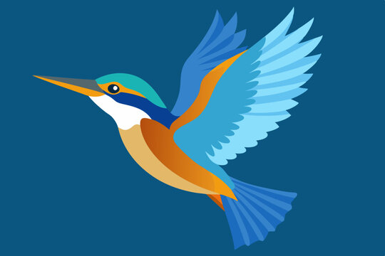 recommend clip art: kingfisher  vector art and illustration