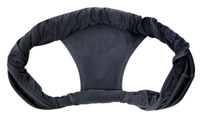 Black women panties rolled up and twisted