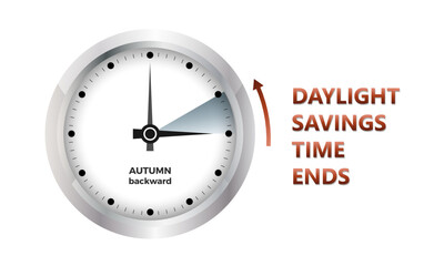 Vector illustration of a clock showing the time change