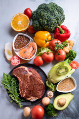 Healthy food high nutrition fresh vegetables and clean products  