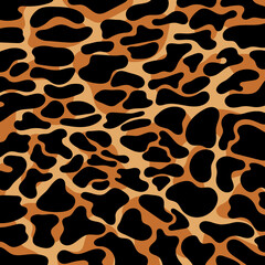 Leopard print pattern seamless background and printing or home decorate and more.