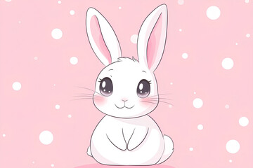 Obraz premium cute bunny, cartoon style, manga, comic style