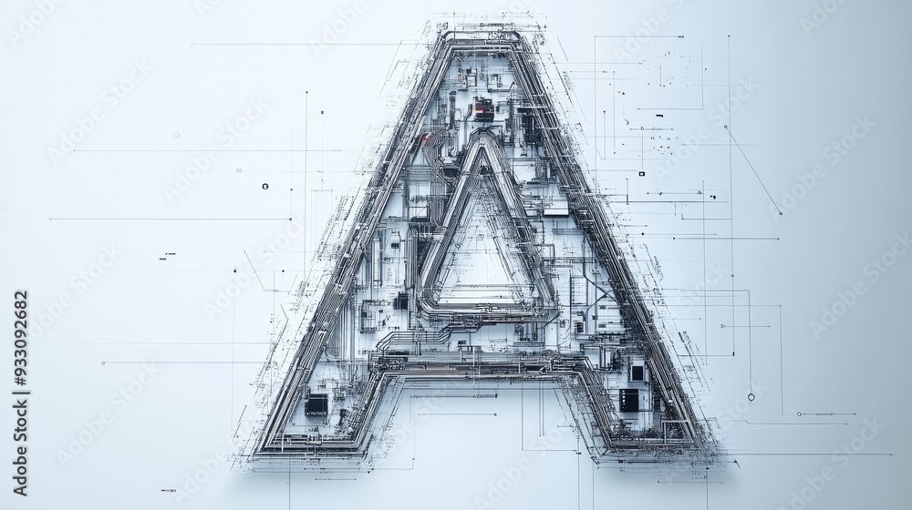 Poster a large, bold letter 
