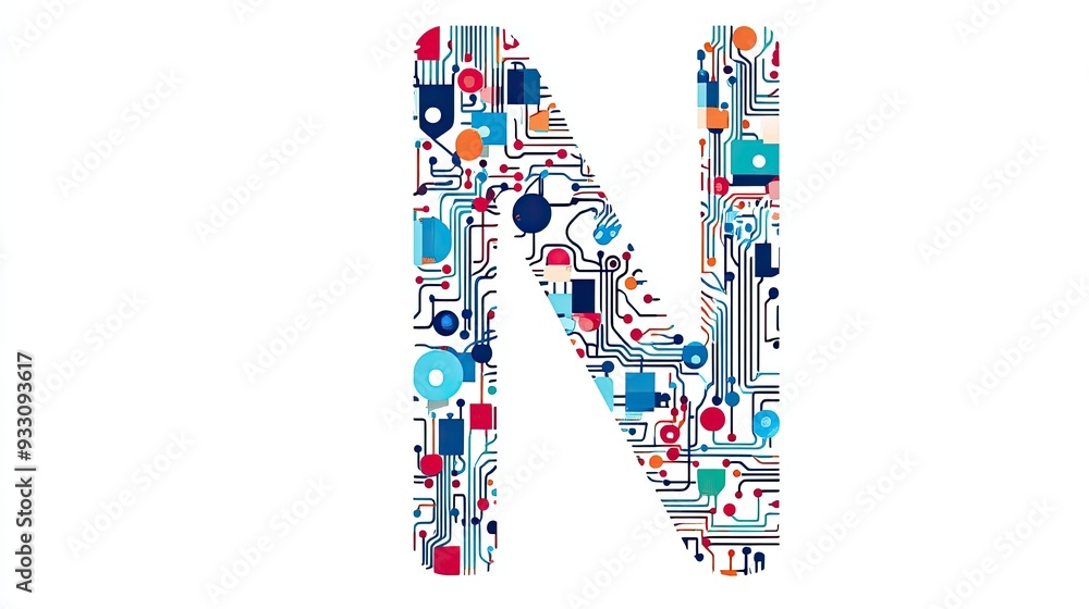 Poster a large, bold letter 