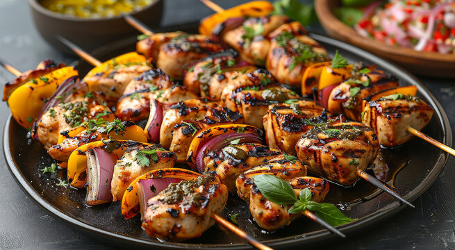 grilled chicken with vegetables
