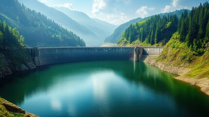 Serene Dam Landscape