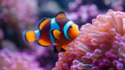 Clownfish in Anemone - Underwater Photo