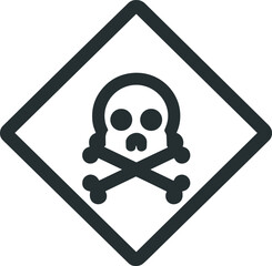Warning Sign, Toxic, Hazard, Skeleton