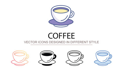 Coffee icon design with white background stock illustration