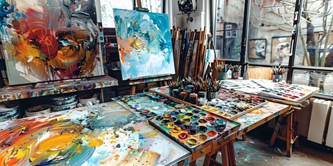 Art studio long shot.