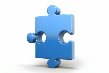 3d Flat icon as Puzzle piece and a whole puzzle symbolizing parts and whole with ample space for text. concept as A puzzle piece and a completed puzzle representing the fundamentals of parts and the w
