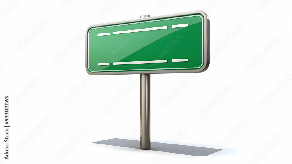 Poster 3d flat icon as road and destination sign symbolizing journey and goal with ample space for text. co