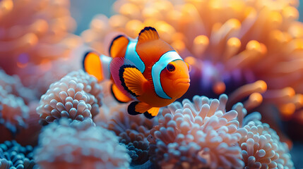 Clownfish in Coral Reef - Realistic Underwater Image