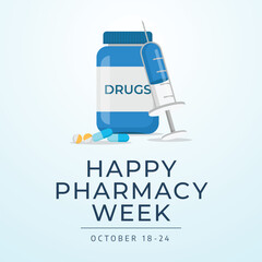 vector graphic of Pharmacy Week ideal for Pharmacy Week celebration.