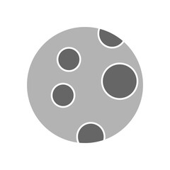 Moon icon vector. Celestial Moon illustration sign. Retro Moon symbol or logo.