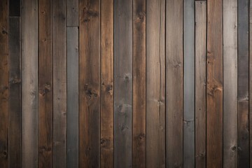 Fototapeta premium Close-up of weathered wooden wall with rustic tones