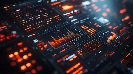 Futuristic Interface Showcasing Seamless Integration of Data and Analytics in E-commerce Environment