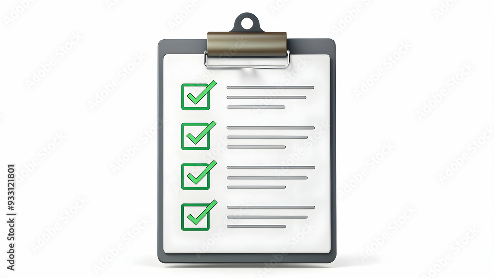 Poster 3d flat icon as warranty certificate and a stamp symbolizing official guarantee with ample space for