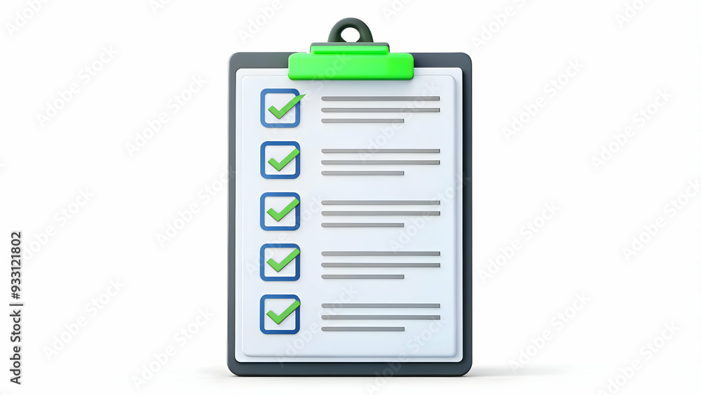 Poster 3d flat icon as warranty certificate and a stamp symbolizing official guarantee with ample space for