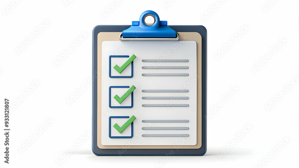 Poster 3d flat icon as warranty certificate and a stamp symbolizing official guarantee with ample space for