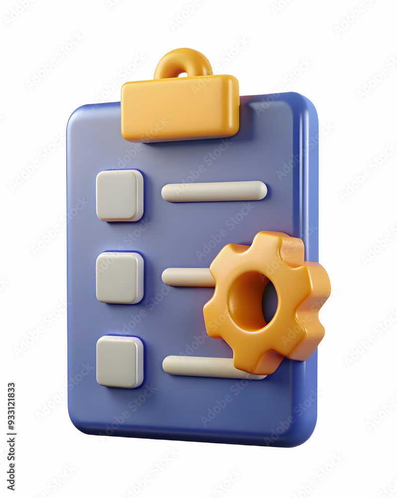 Poster 3d flat icon as warranty certificate and a stamp symbolizing official guarantee with ample space for