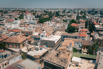 Aerial view of Old town Nicosia Cyprus