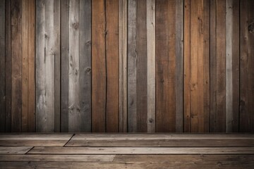 Rustic wooden wall and floor background