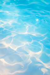 Obraz premium illustrative scene of gentle blue waves in a tranquil ocean with reflections of light on the water surface