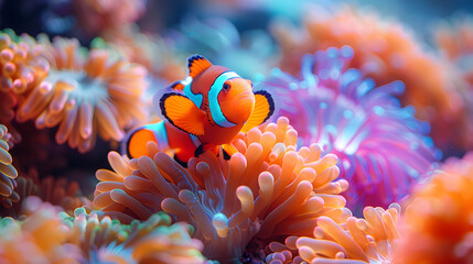 Clownfish in Coral Reef - Underwater Photography