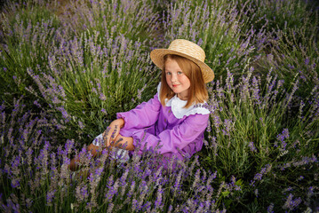 girl in lavender field