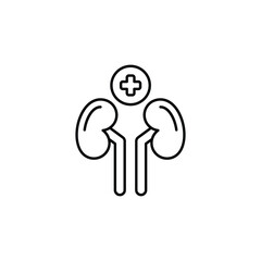 Nephrology icon design with white background stock illustration