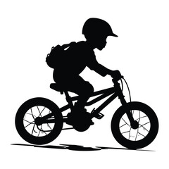 Obraz premium Baby kids bicycle silhouette