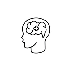 Psychiatry icon design with white background stock illustration