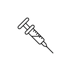 Syringe icon design with white background stock illustration