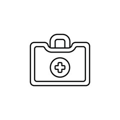 First aid Kit icon design with white background stock illustration