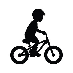 Obraz premium Baby kids bicycle silhouette