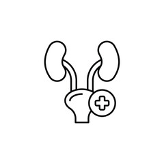Urology icon design with white background stock illustration