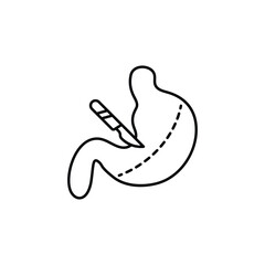Bariatric Surgery icon design with white background stock illustration