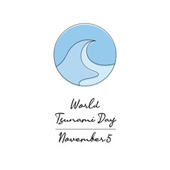 line art of World Tsunami Day good for World Tsunami Day celebrate. line art.