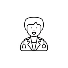 Doctor icon design with white background stock illustration