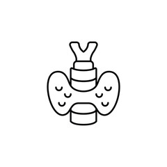 Endocrinology icon design with white background stock illustration