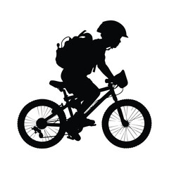 Obraz premium Baby kids bicycle silhouette