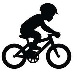 Obraz premium Baby kids bicycle silhouette