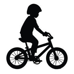 Fototapeta premium Baby kids bicycle silhouette