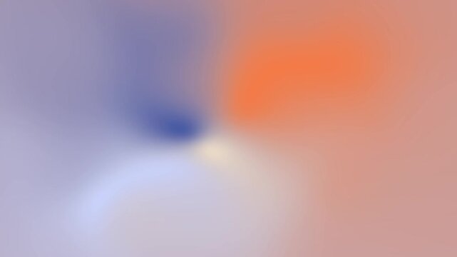 Blue and orange gradient abstract background with soft texture animation