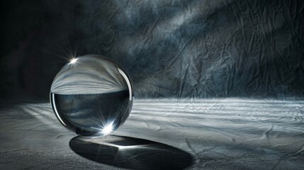 Obraz premium Crystal Ball on a Dark Background.