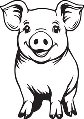 lovely cartoon pig